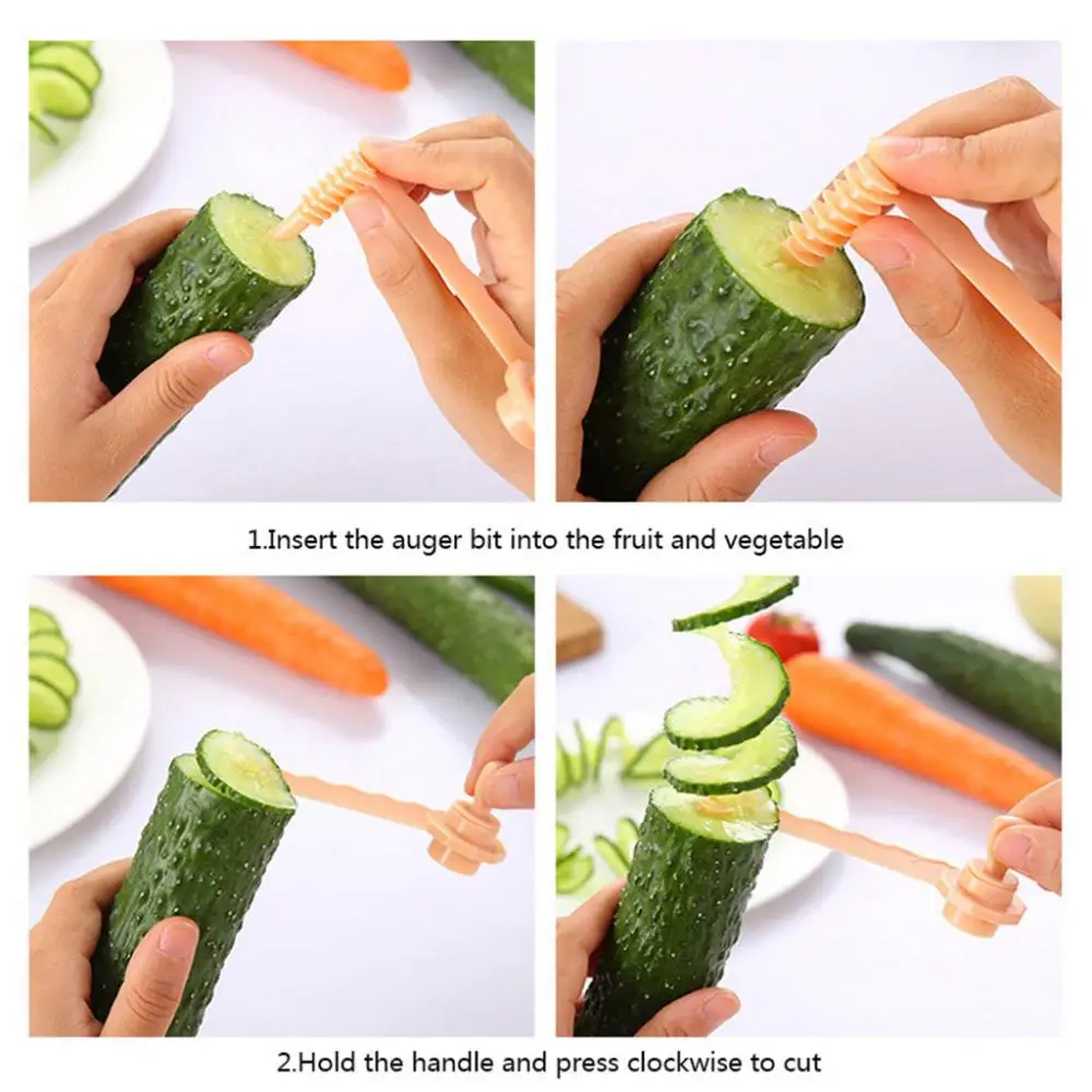 1PC Potato Spiral, Hand Cucumber Cutter, Carrot Spiral Slicer, Carrot  Spiralizer, Spiral Salad Chopper, Kitchen Gadgets, Kitchen Accessories,  Kitchen