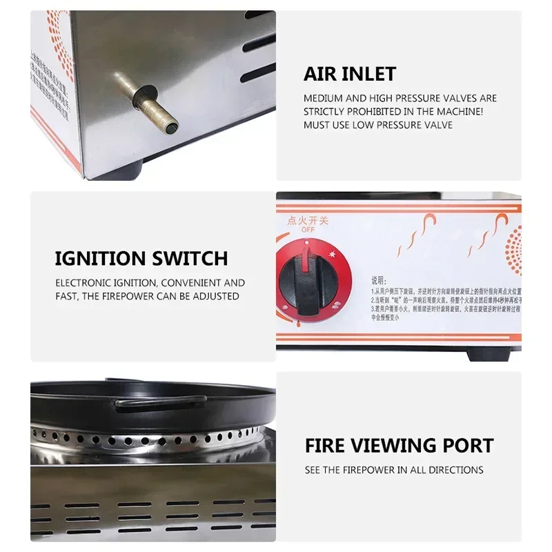 Fried Package Furnace Commercial Gas Frying Oven Table Water Decoction Pot Fried Dumpling Maker Pancake Machine HG-58 5