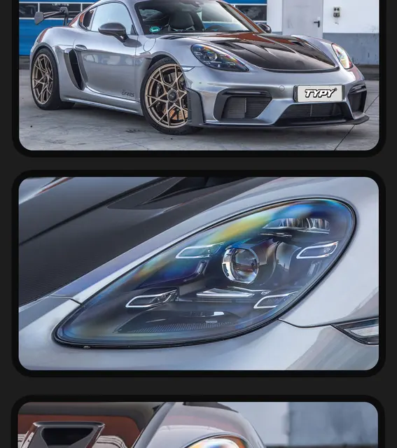 Sche 718,Cayman,boxster 2016-2023のカーヘッドライト,LED