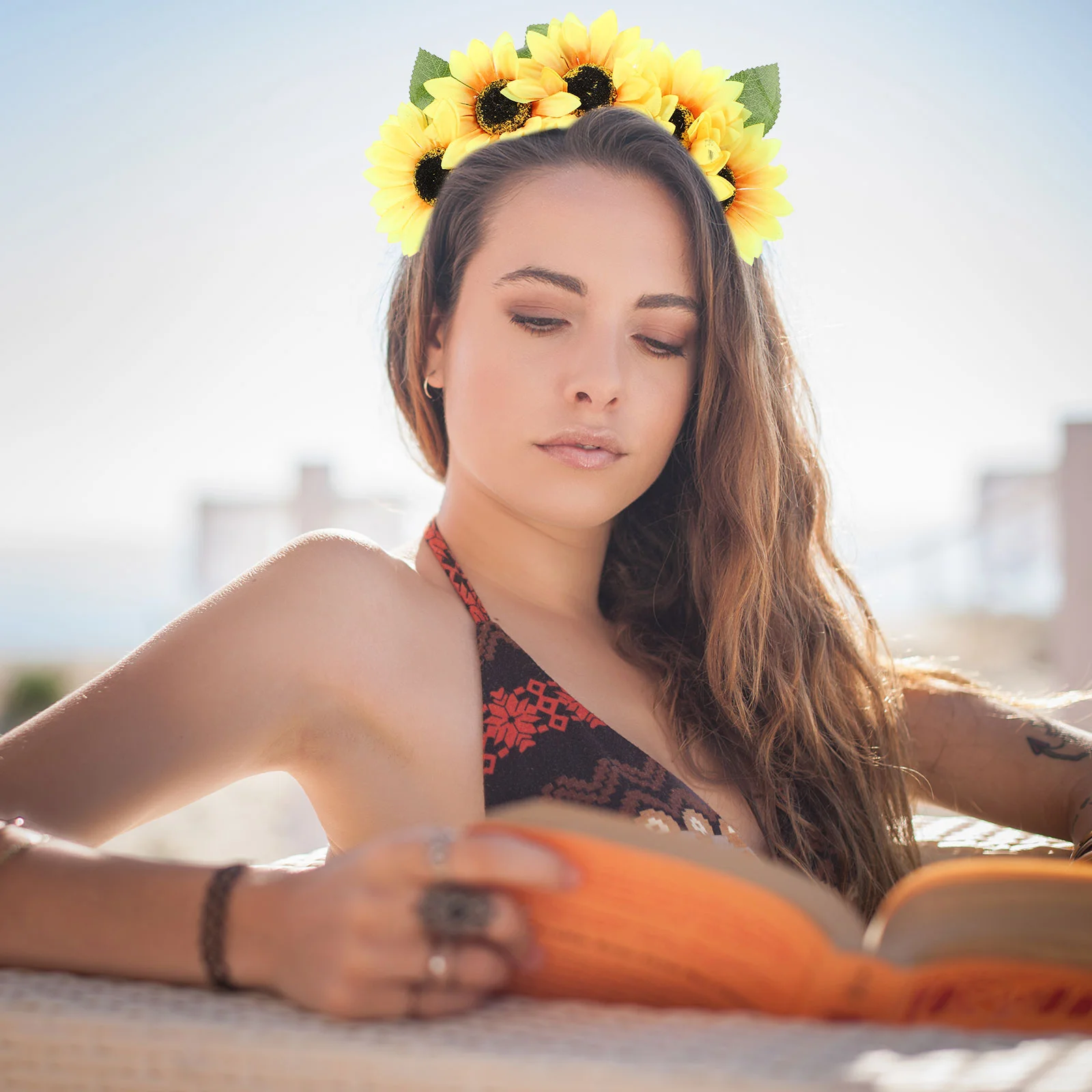 

Sun Flower Headband Accessories Girl Hair Accessory Decorative Hairband Fashion