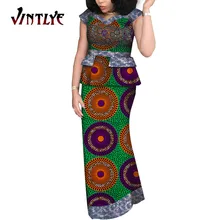 

2 Pcs Set Women Skirt and Top Suit African Clothes for Women Plus Size Dashiki Party Women Outfit African Women Boubou WY6383