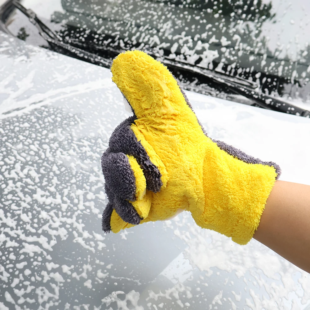 Microfiber Car Wash Glove Five Fingers