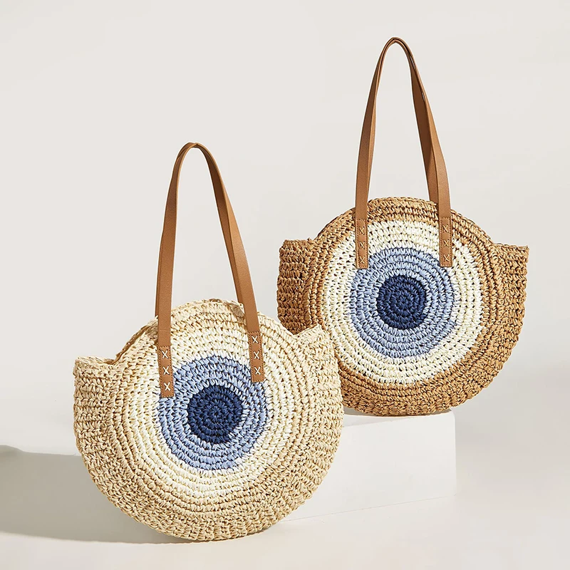 

Summer Bag Women Beach Party Straw Woven For 2023 New Trend Hot Shoulder Large Fashion Shopping Boho Crochet Basket Cute Handbag