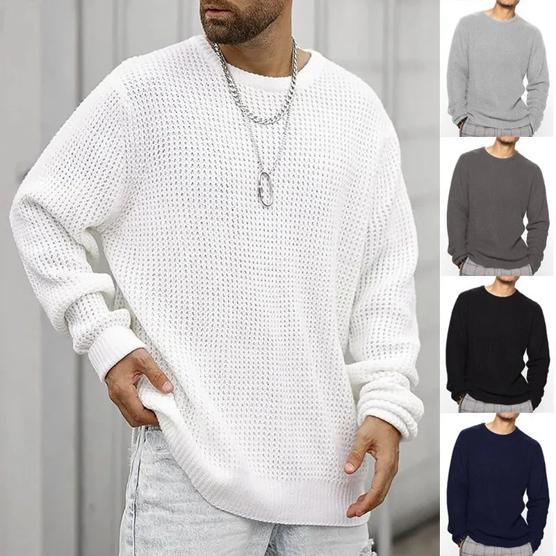 New 2025 Men's Knitted Sweater Top Autumn Winter Fashion