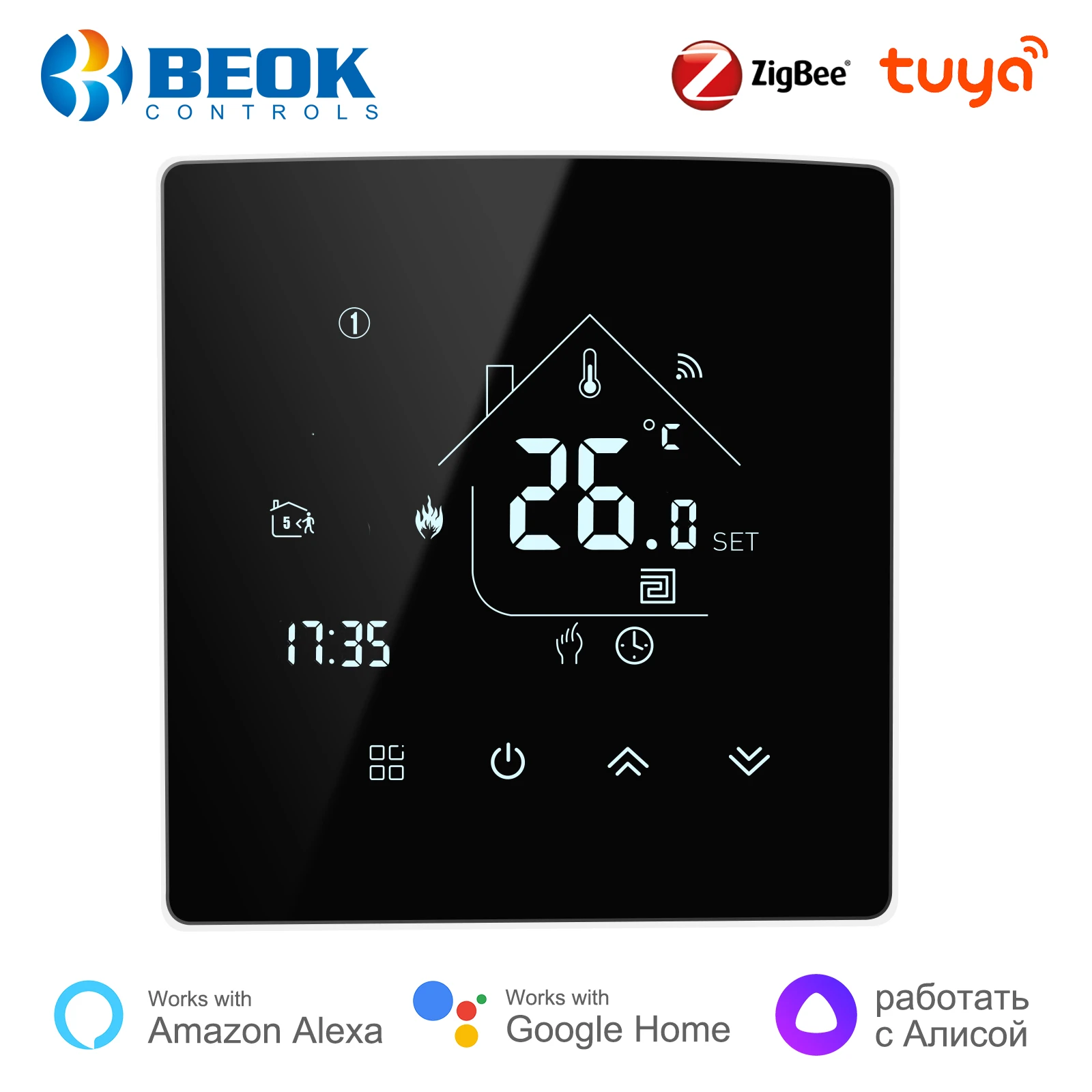 Beok Smart Zigbee Thermostat Wifi Gas Boiler Floor Heating Tuya