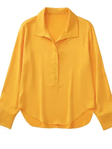 with 22 in the summer of 9799 yellow split blouse long sleeve shirts