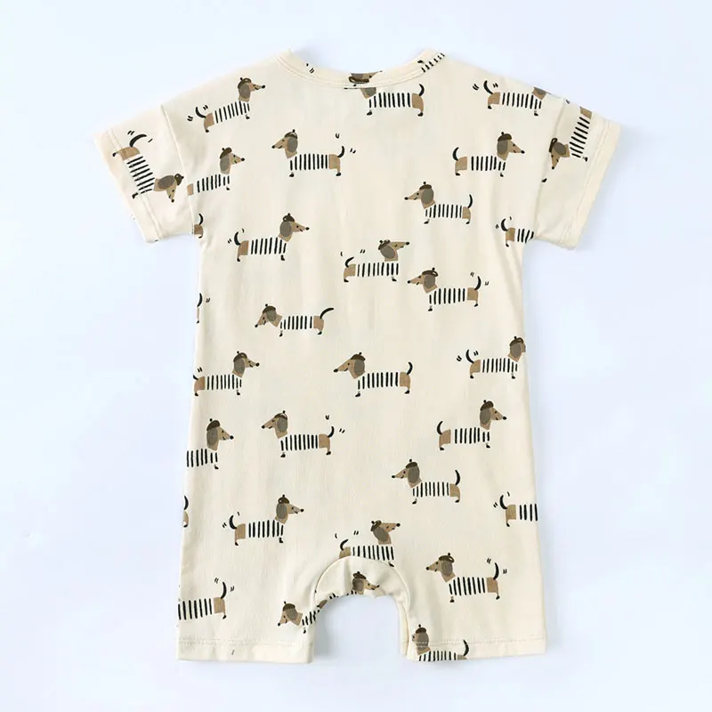 Cartoon Cute Baby Girl Romper Cotton Short Sleeve O-neck Baby Clothing Boys Romper Summer Newborn Baby Clothes 3-24 Months 2