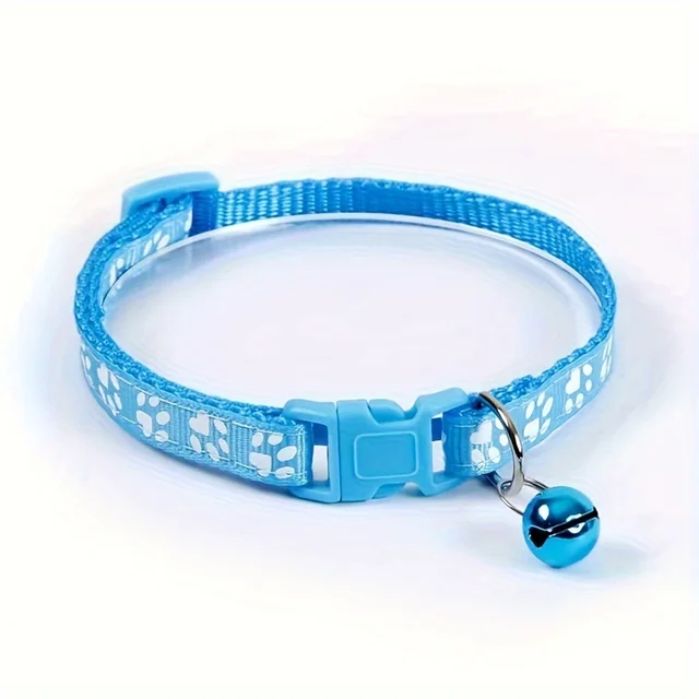 Fashion Pet Cats Collar Colorful Pattern Cute Bell Adjustable Collars For Cats Kitten DIY Ring Necklace Pet Accessories 4