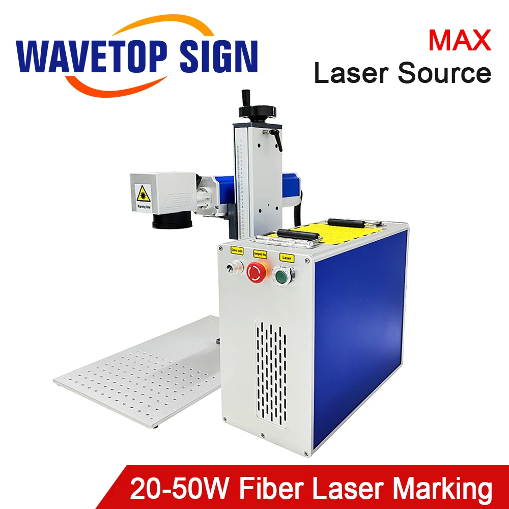 

WaveTopSign 20-50 Вт волоконная лазерная маркировочная машина макс. 110*110-300*300 рабочая зона для DIY маркировки металла нержавеющей стали