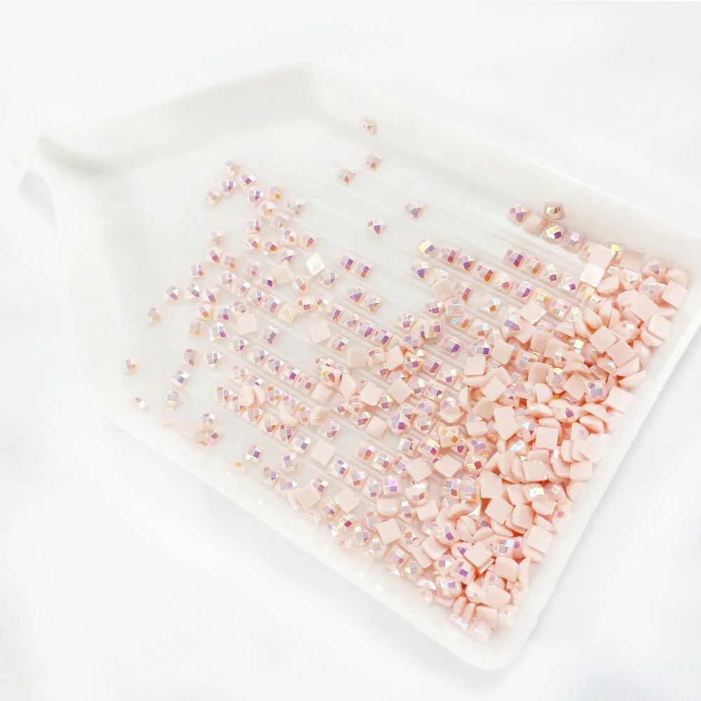 Diamond Painting Diamond Painting Accessories Embroidery Rhinestones HUACAN AB Square Drill Embroidery Color Rhinestone Diamond Painting Mosaic Stones Resin Electroplating Gift Making