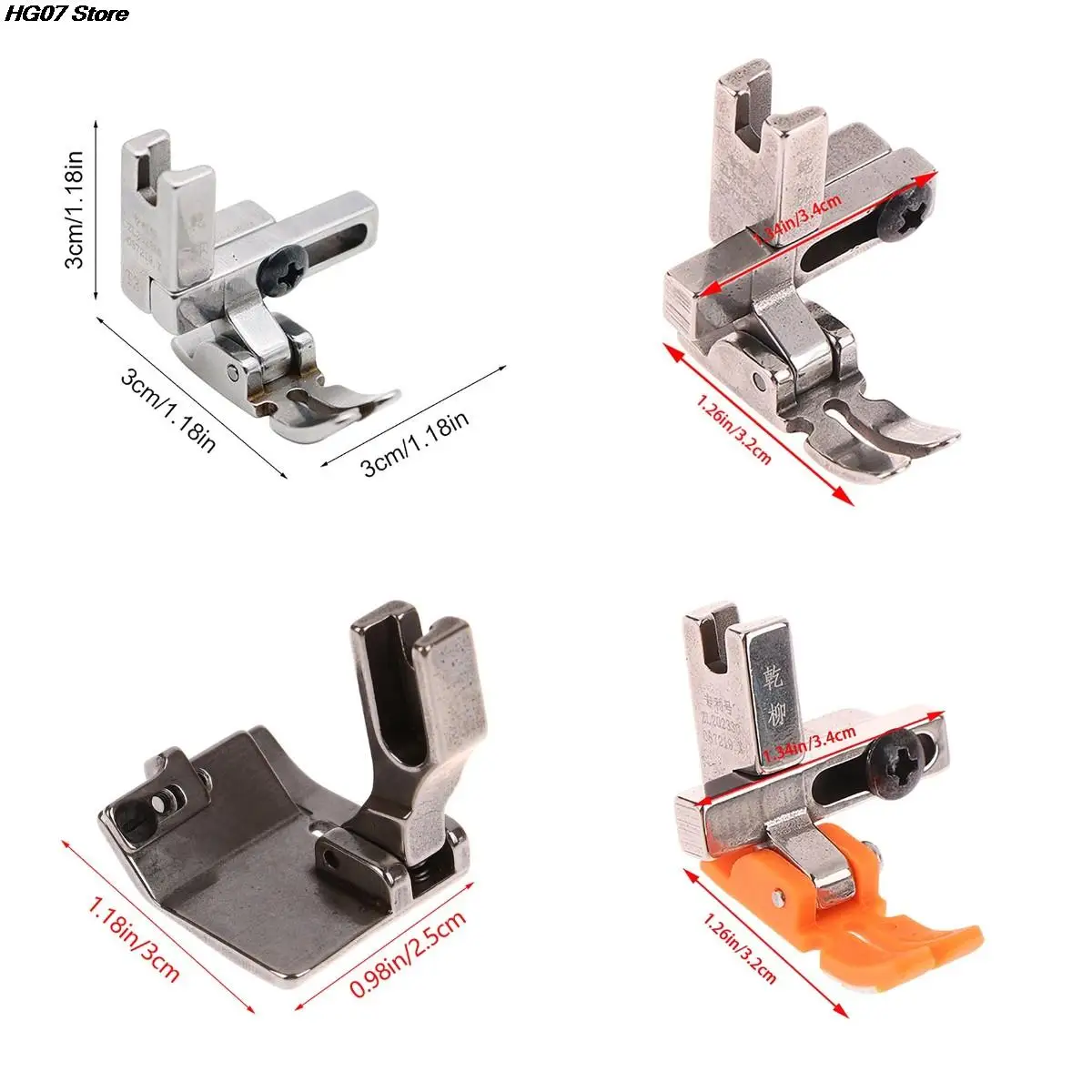 1Pc Universal Foot T3 T9 Adjustable Cording Regular Zipper Presser Foot For Lockstitch