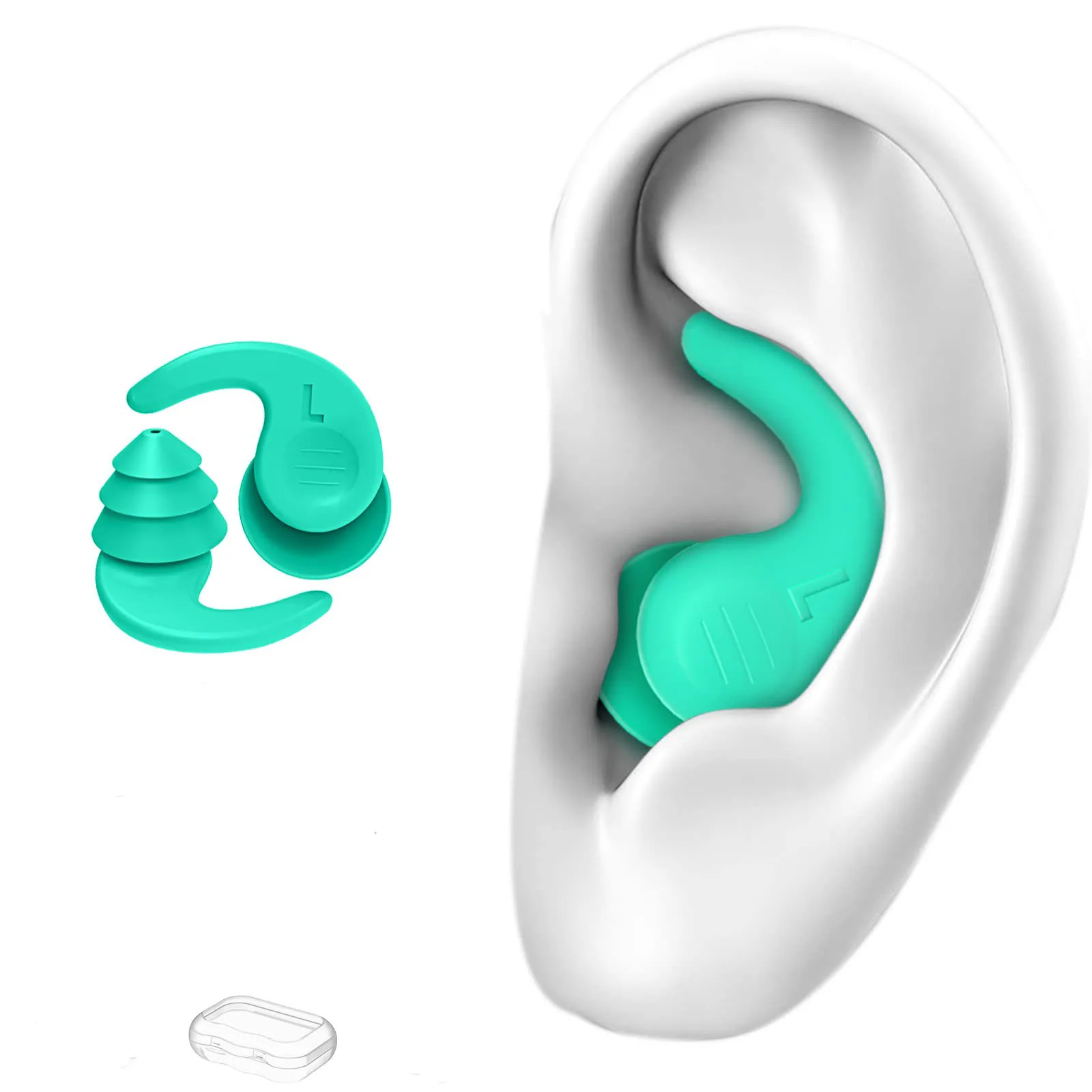Silicone Ear Plugs 1pair Soft Silicone Earplugs For Sleeping Concert Swimming & Travel Use