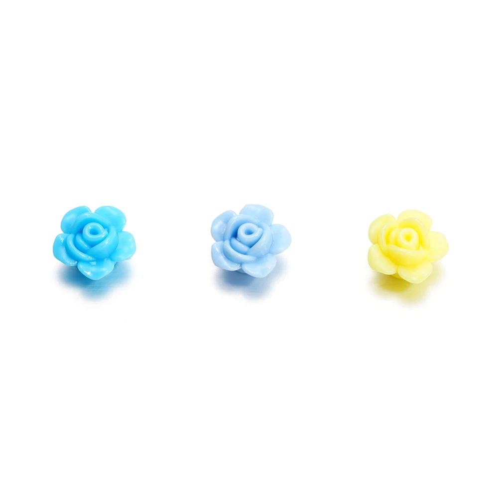 40 Teile/los 7,5*12,5*12,7mm Acryl Kleine Blume Lose Spacer Perlen für DIY Schmuck Machen Halskette armband Erkenntnisse Zubehör – Detail 2