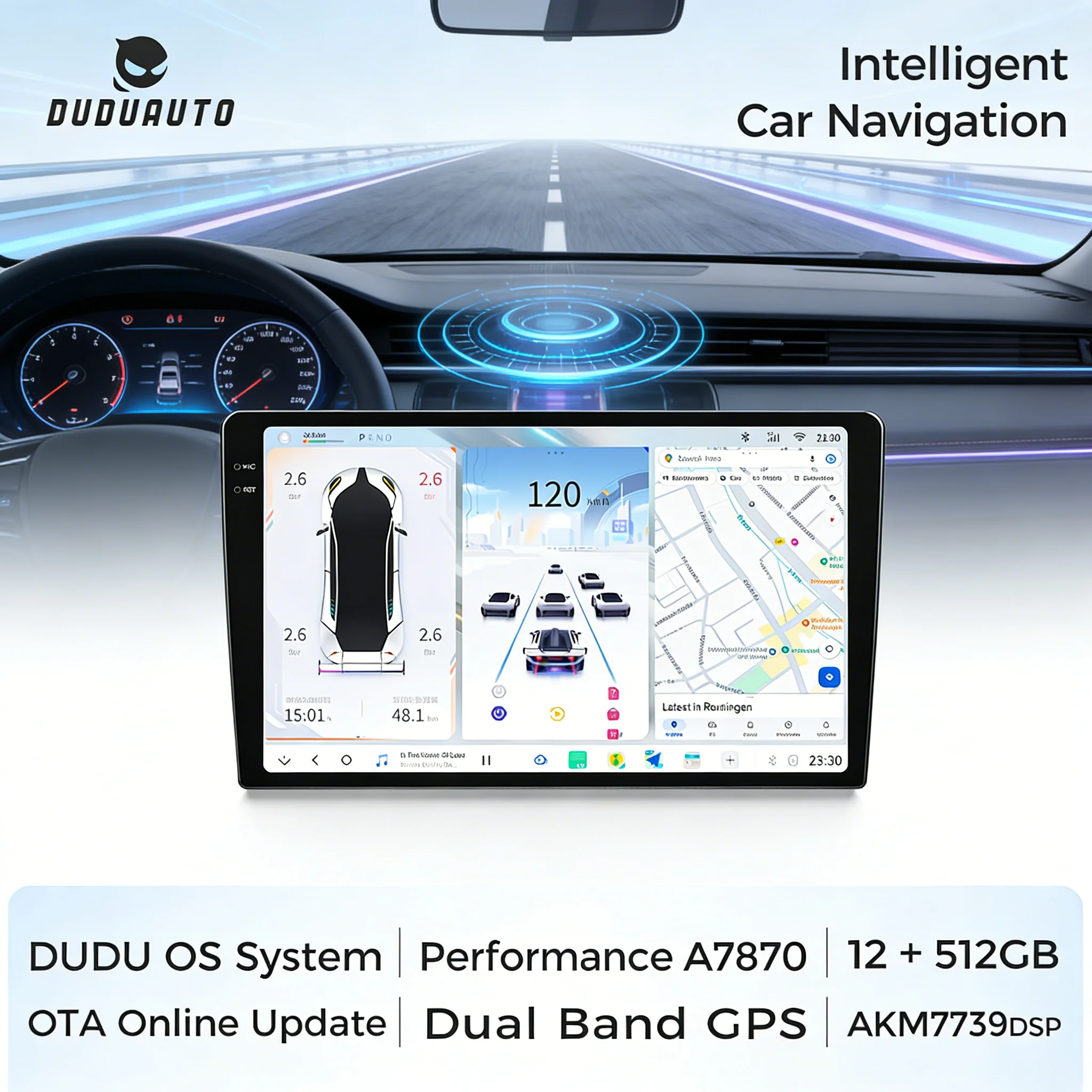 DUDUAUTO A7870 Auto Radio Android Auto CarPlay Auto Stereo Multimedia Player WIFI GPS Autoradio Universal Auto Intelligente Systeme