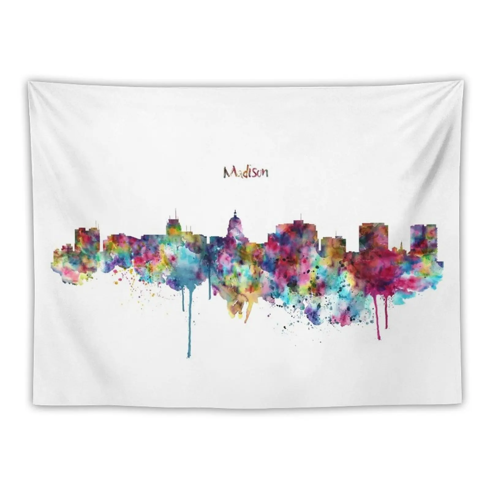 

Madison Skyline Silhouette Tapestry Decorations For Room Wall Hanging Wall
