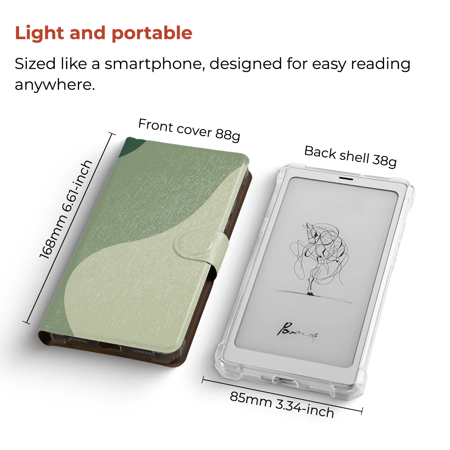 Magnetic Flip Protective Case with Detachable Clear Shell
