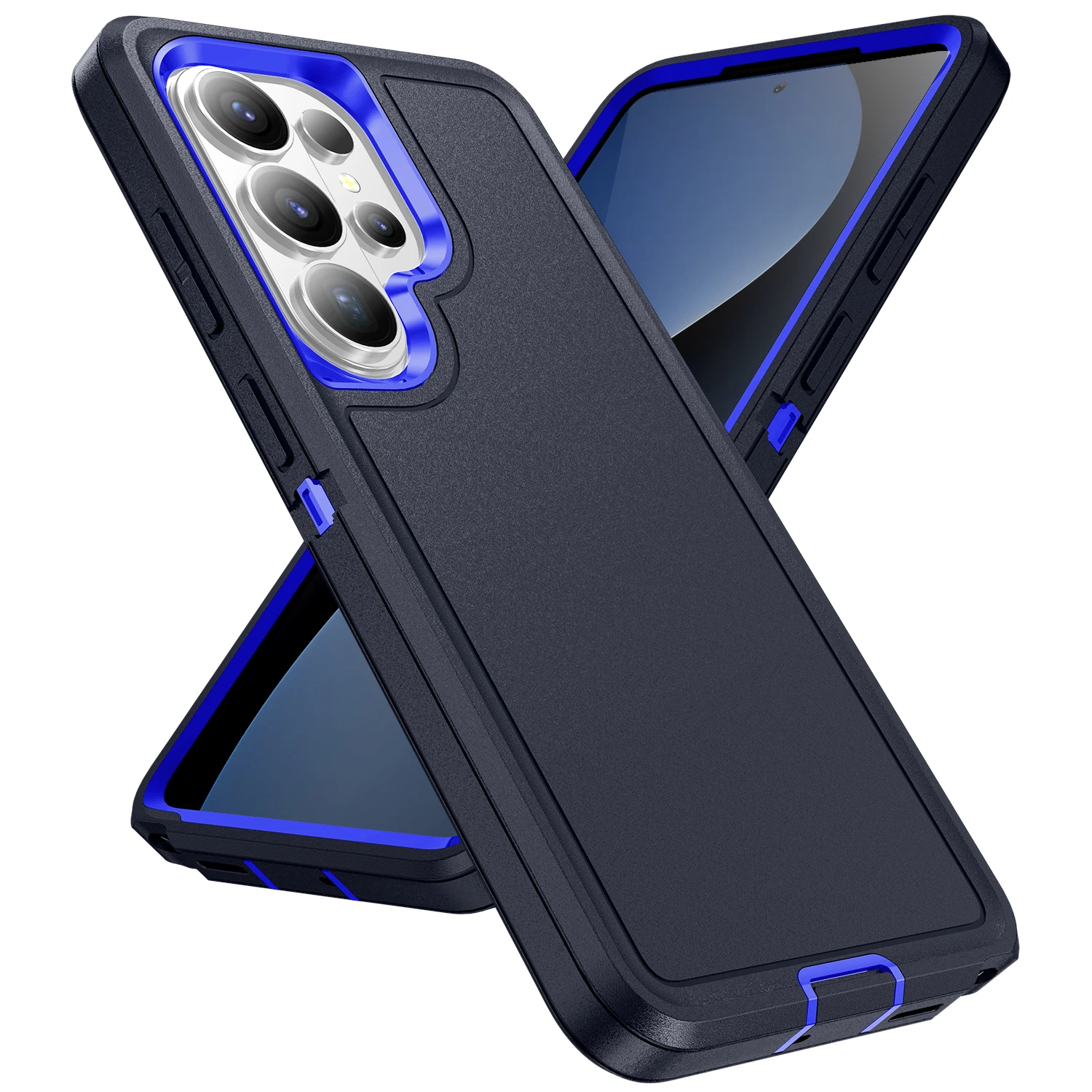 3-in-1 Hybrid Armor Shockproof Rugged Case - Heavy Duty Protection Cover