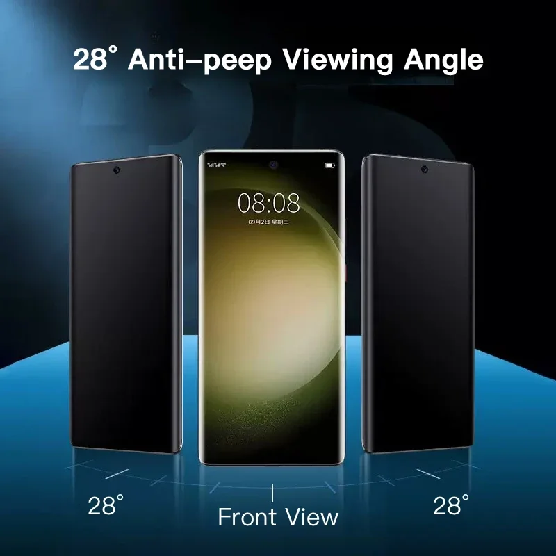 Anti-Spy UV Tempered Glass Privacy Screen Protector with Installation Tool
