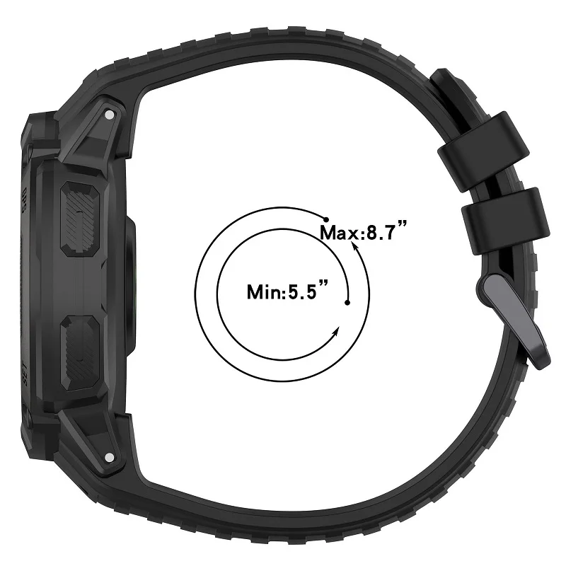 Premium Silicone Strap Replacement for Smartwatch - Elegant and Durable Wristband