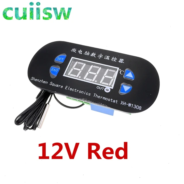 XHW1308 W1308 AC 220V Adjustable Digital Cool Heat Sensor Red Display Temperature Controller