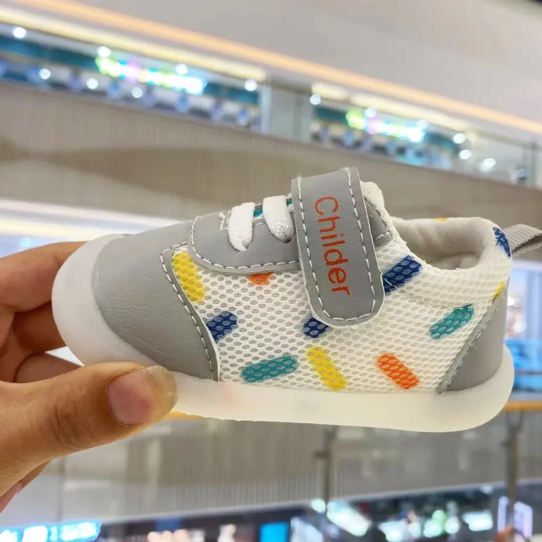 Boys/Girls Baby Walking Shoe 2025 Spring/Autumn New 0-2 Year Old Shoe Soft Sole Mesh Breathable Baby Shoe Nude Shoe bebê أحذية 2