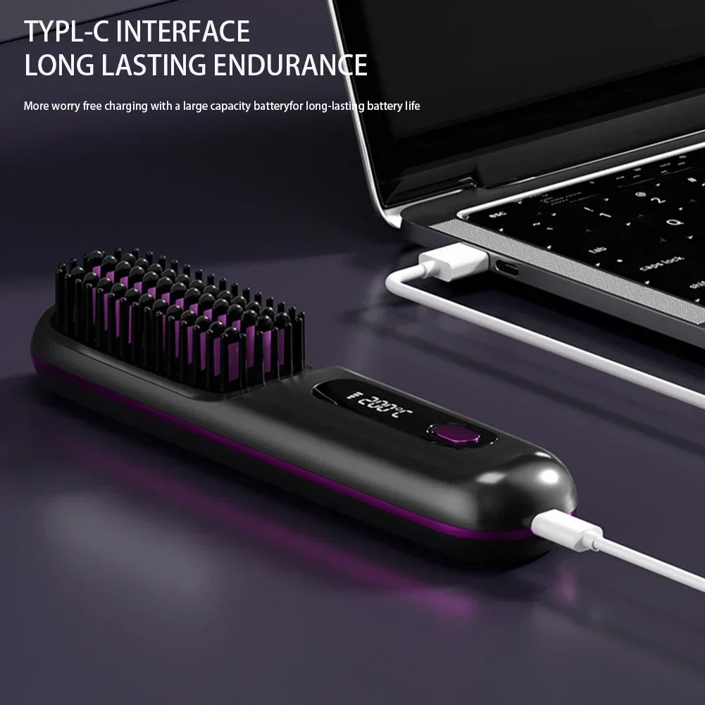 Multi functional straightening comb straightening and rolling dual-use hair straightener smooth and comfortable hair care