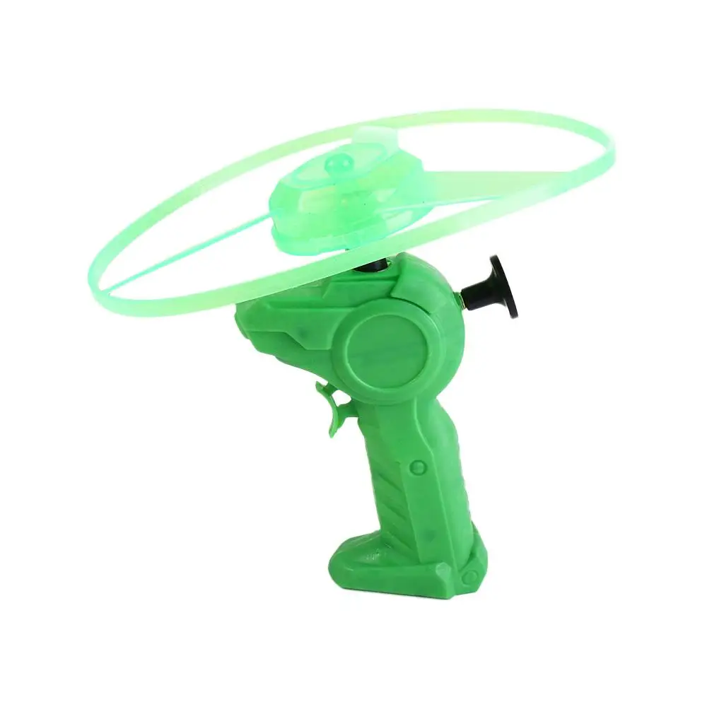 

Outdoor Game With LED Light Rotating Toys Christmas Gift Luminous Pull Wire Flying UFO Luminous Flying Toys LED Flying Toys