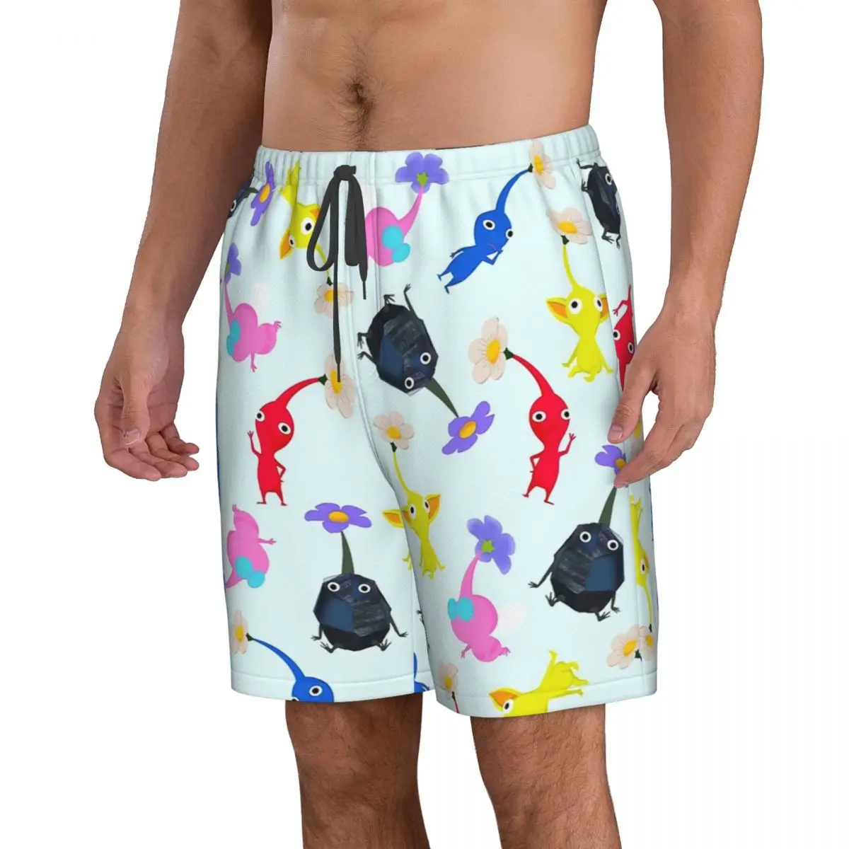 Pikmin Men's Beach Shorts Fitness Quick-drying Swimsuit Funny