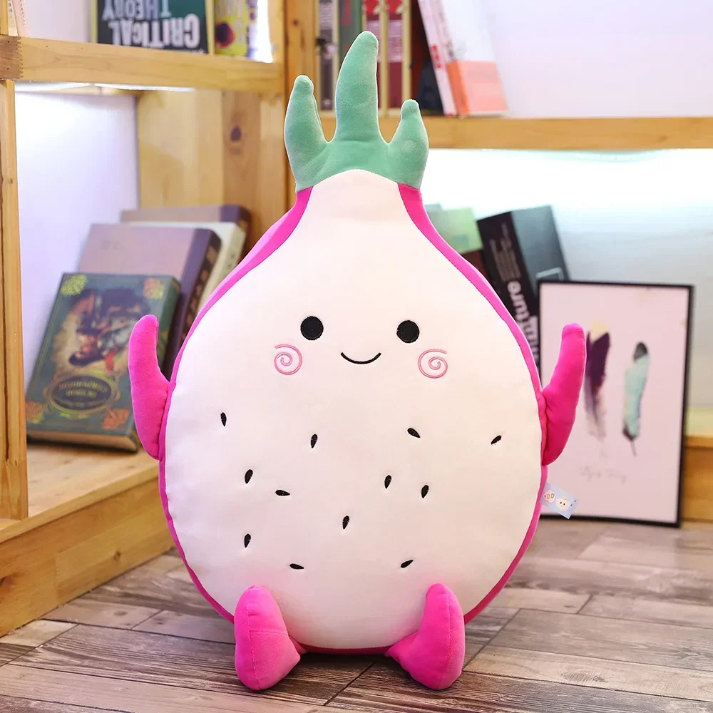 Cute Beautiful Kawaii Dragon Fruit Plush Toy Stuffed Fruit Pitaya Doll Soft Cartoon Sleep Pillow Cushion Gift for Kids Baby Girl 3