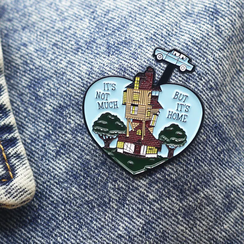 Magic School Cars Spille Smaltate Magic House Badge Spille Spille Donna Uomo Accessori Gioielli Per Regali