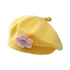 Fashionable Baby Hat Knitted Beret Soft & Breathable Warm Painter Caps Trendy Hair Accessory Headwear for Toddlers Girls 2