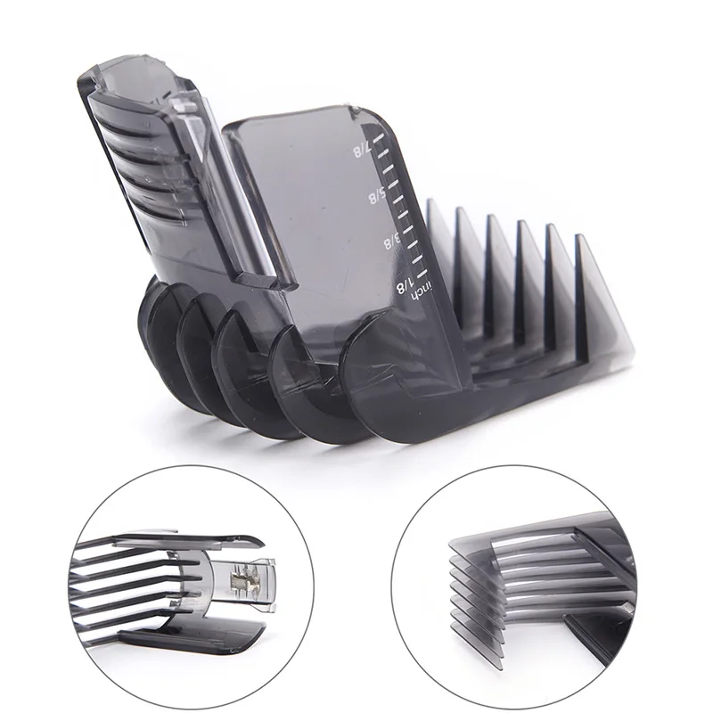 1 sztuk czarny spinki do włosów trymer do brody załącznik grzebień dla Philips QC5130 QC5105 QC5115 QC5120 QC5125 QC5135 4 1 sztuk czarny spinki do włosów trymer do brody załącznik grzebień dla Philips QC5130 QC5105 QC5115 QC5120 QC5125 QC5135 4