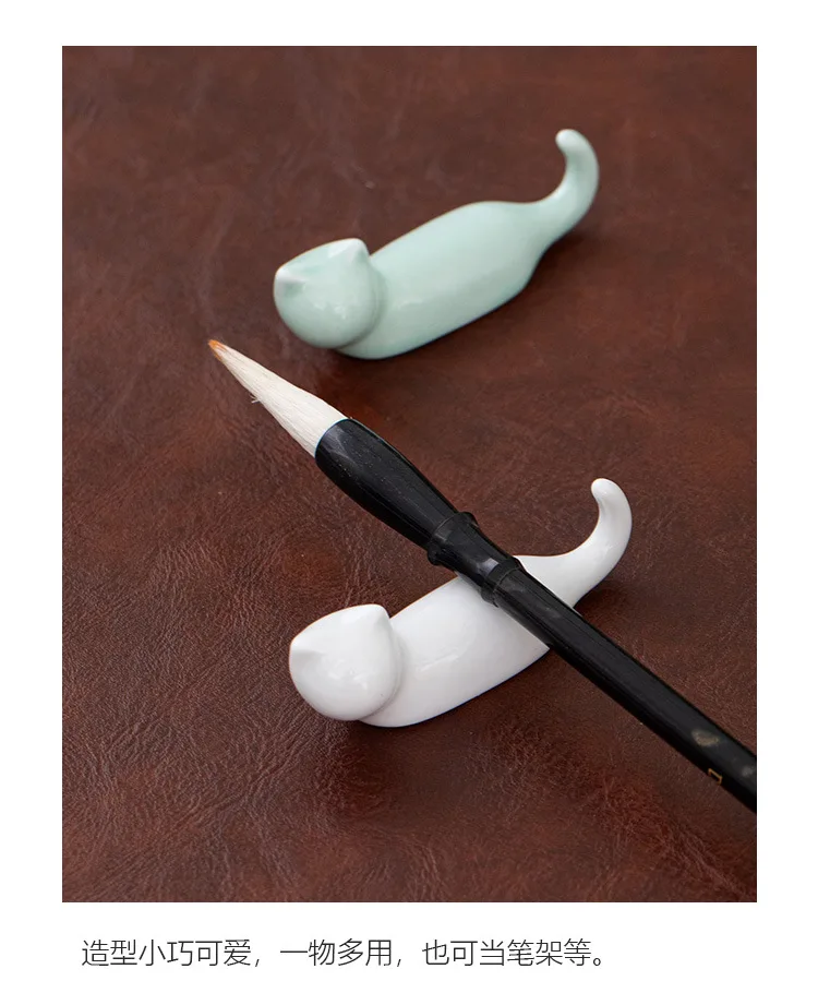 Description Picture 4 of item1pc Ceramic Chopsticks Pillow Chopstick Rest Home Decoration Cat Chopsticks Forks Holder Chopsticks Holder Spoon Holder