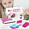 Children Sewing Machine Toy Travel Beginner Sewing Machines Portable Battery Powered Sewing Machine Pretend Play Arts For Kids 3