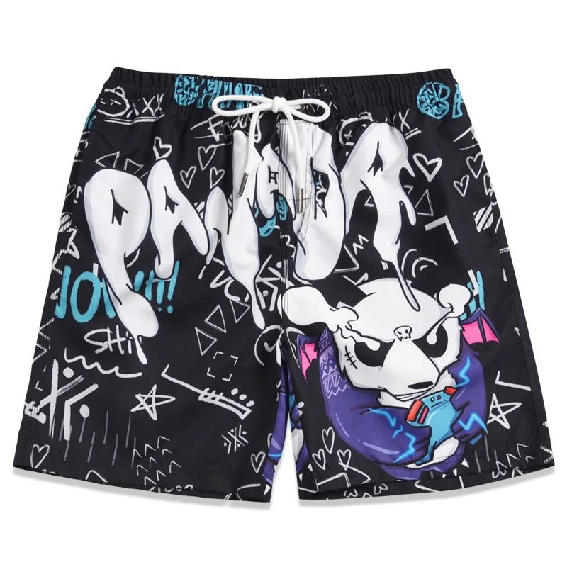 New American Trend Creative Animation Summer Sports and Leisure Brand Shorts Loose Breathable Quick-drying Mesh Basketball Pants 4