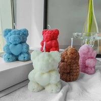 Creative 3D Rose Bear Aromatherapy Candles for Home Decoration Lovely Scented Candle Photography Props Festival Home Ornaments 1