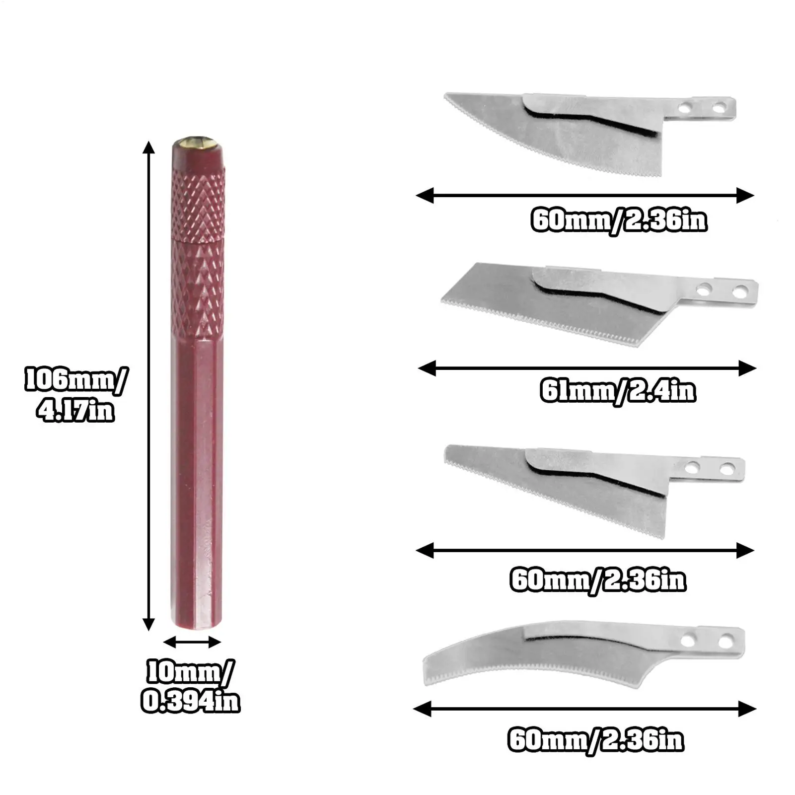 Modeling Craft Hand Saw Kit with Beveled Edges and Curved Edges stainless steel Model Craft Hand Saw Set for Handcrafted 6