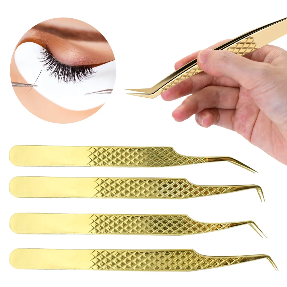 Professional For Eyelashes 3D Tweezers Stainless Steel Volume Eyebrow
