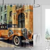 Car Cartoon Shower Curtain Waterproof Bathroom Curtain Bathroom Partition Curtain Universal Home Decor Ins Style 3