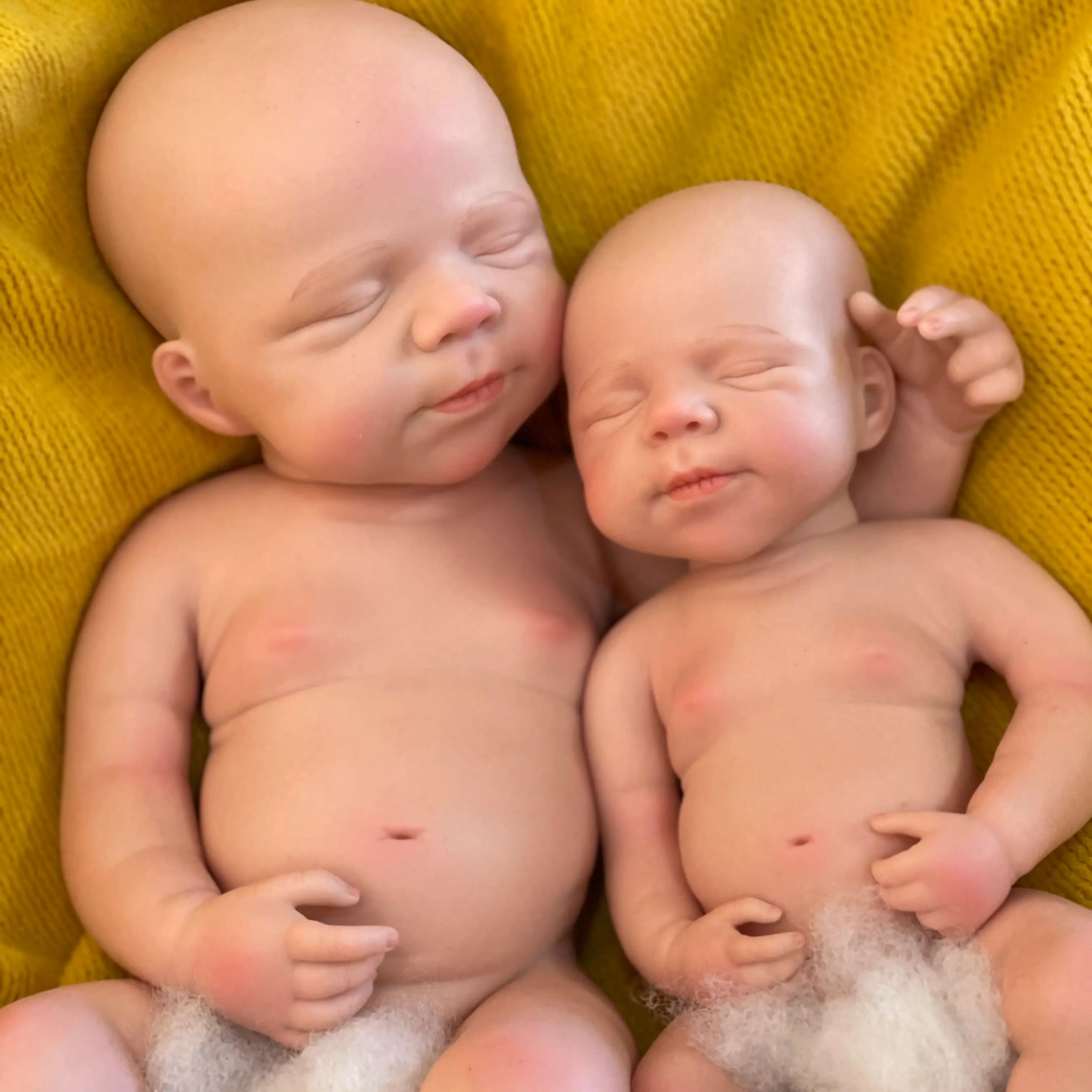 

Sisters Pascale 33CM & 45CM All Silicone 3D Painted/Unpainted Full Body Soft Solid Silicone Reborn Baby Doll Corpo De Silicone