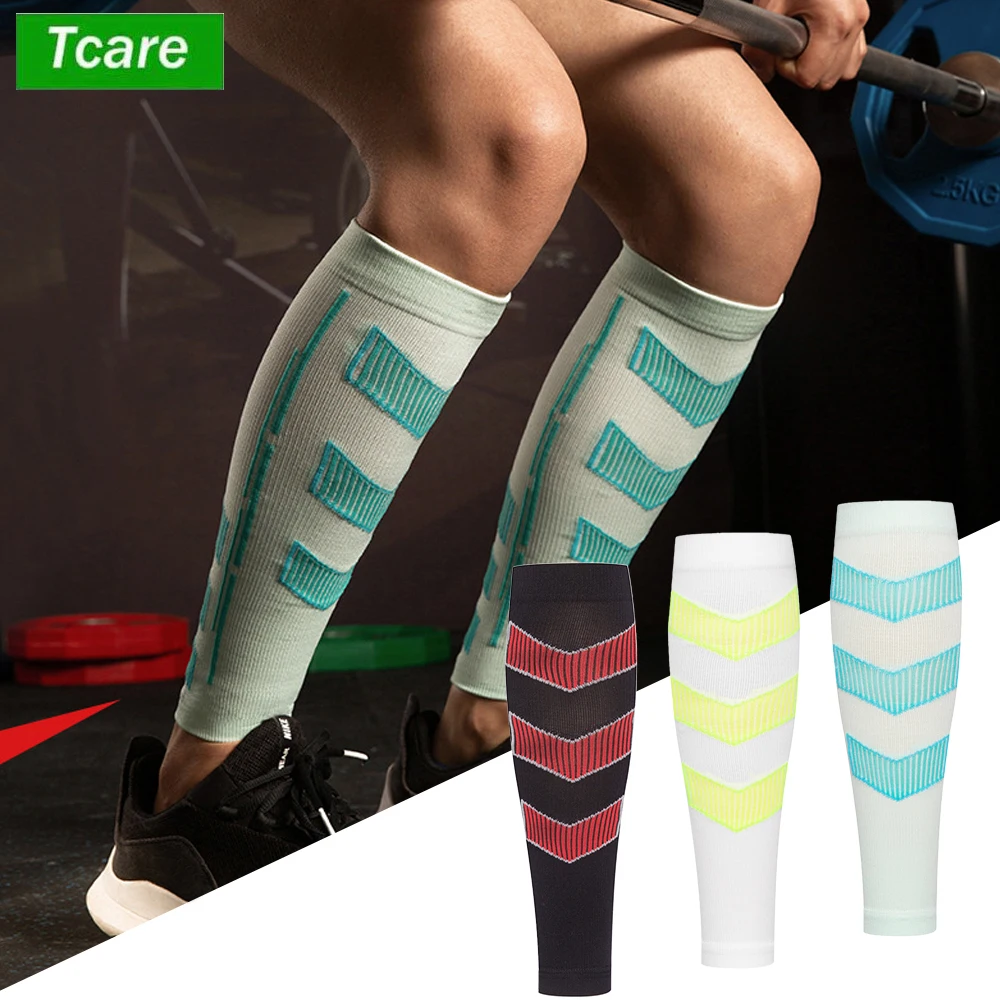 

Tcare 1 Pair Calf Sleeves (20-30mmHg), Compression Socks for Running, Shin Splint, Medical, Travel, Nursing, Cycling, Leg Pain