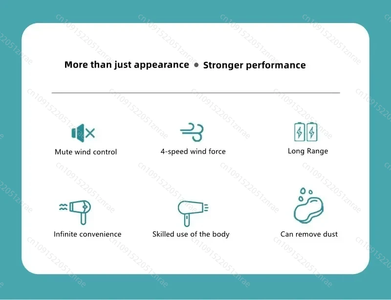 Description Picture 4 of itemPortable 4 in 1 Wireless Hair Dryer Electric Air Duster Blower Travel USB Rechargeable Only Cold Wind Blow Dryer