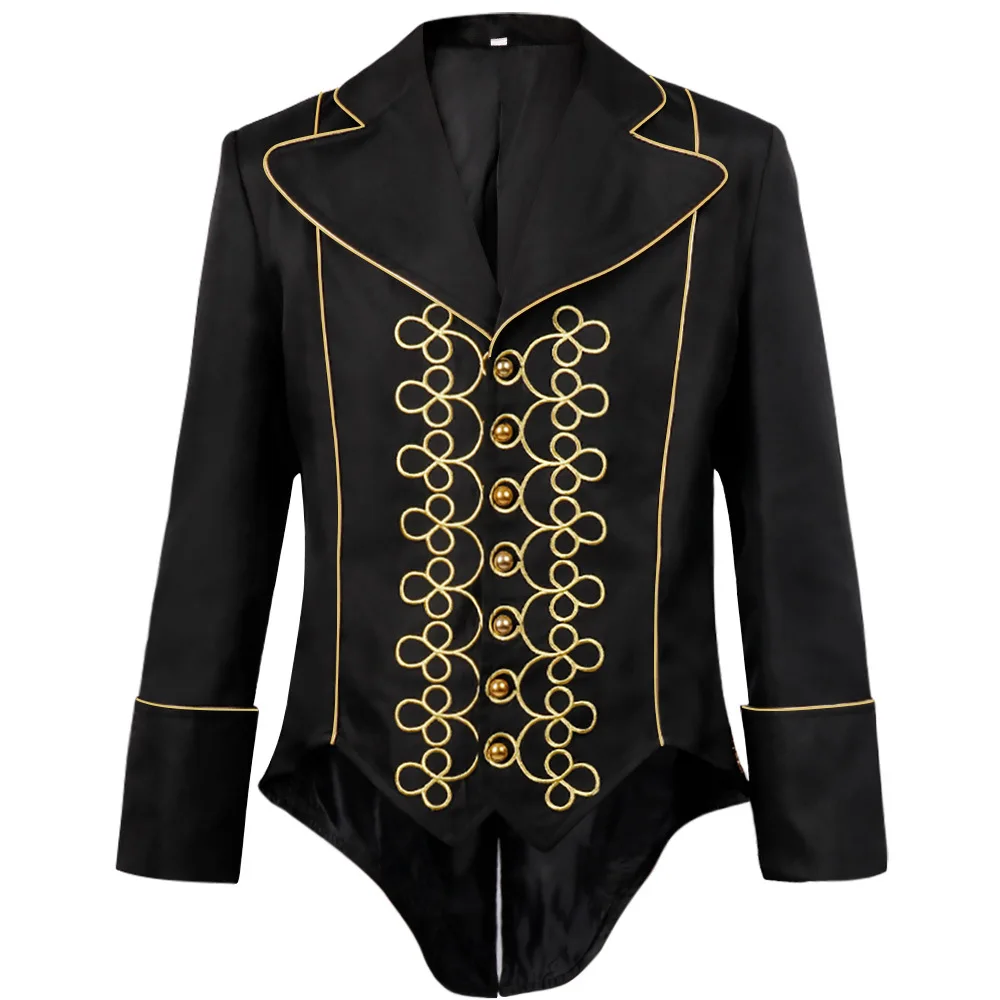 

New Retro Halloween Costume Gilt Embroidered Court Tuxedo