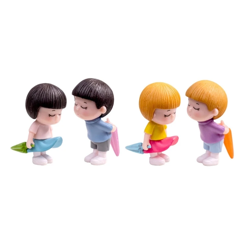

448B Car Animation Couple Decoration Cartoon Action Figure Umbrella Decoration Car Interior Instrument Accessories