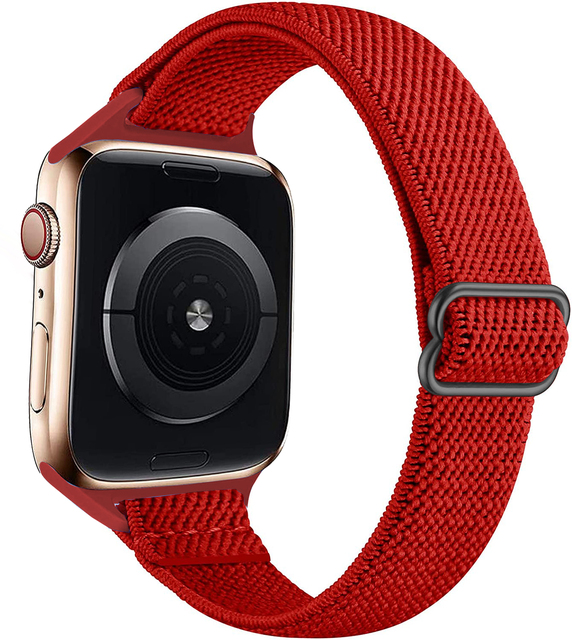 Strap For Apple watch band 40mm 44mm 45mm/41mm 38mm 42mm Elastic Nylon solo Loop Slim bracelet iWatch 3 4 5 se 6 7
