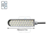 Lampe de travail à base magnétique pour machine à coudre, lampe industrielle à col de cygne, table pour perceuse à tour, 30 LED 6