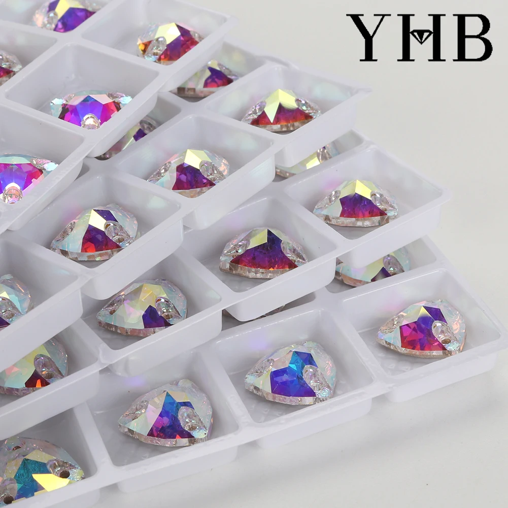 Sewing Rhinestones Fat Trilliant Glass Siam Crystal AB Flatback For Garment Clothes Bags