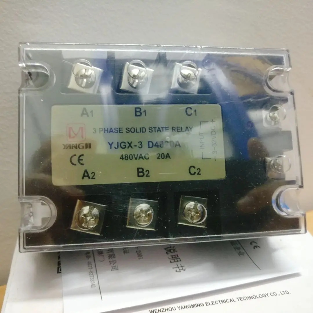 

Yang relay YANGJI трехфазное твердотельное реле переменного тока YJGX-3 D4820A (20A 480V)