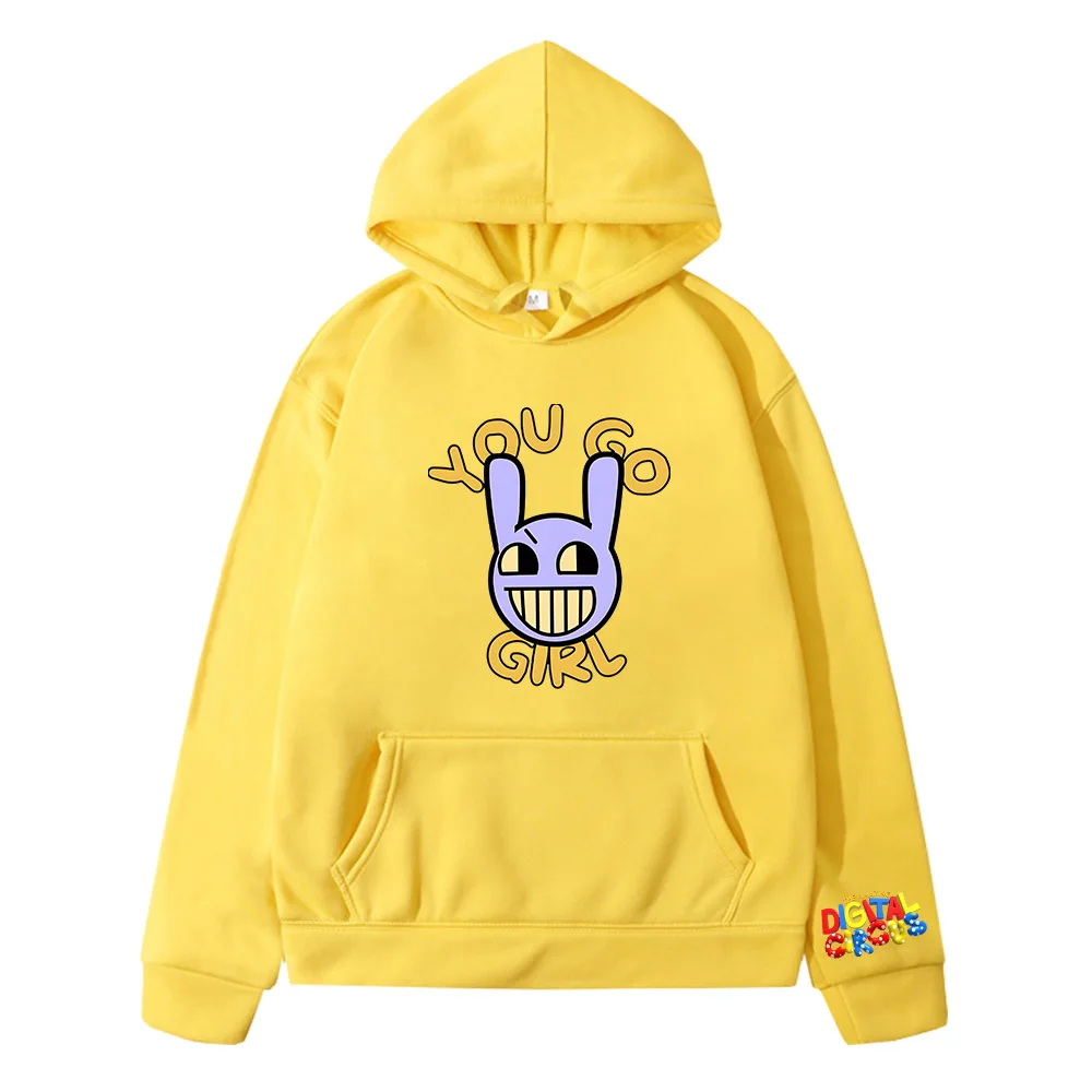 

The Amazing Digital Circus Rabbit Jax You Go Girl Kids Hoodies Cartoon Long Sleeve Y2K Kawaii Teenager Sweatshirts Casual Tops