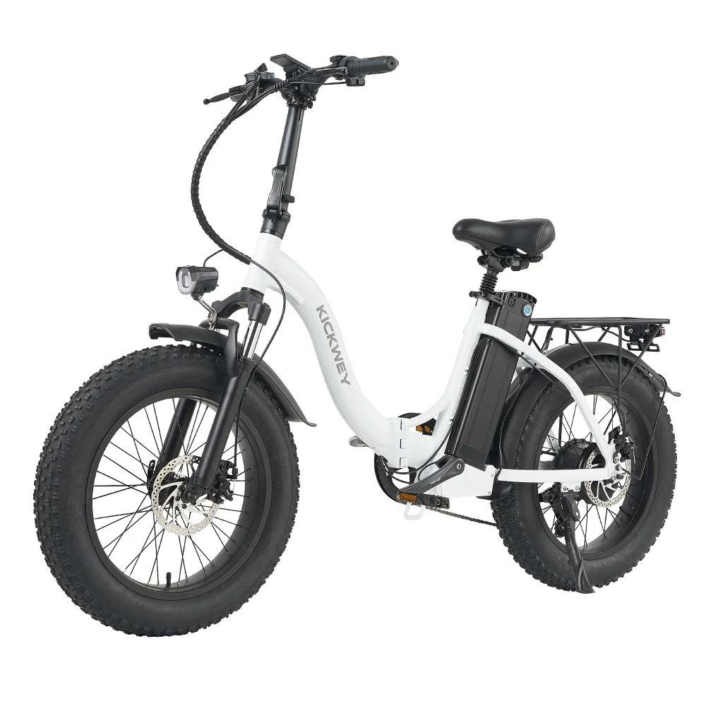 KICKWEY L20 Electric Bicycle 1000W Fatbike Folding Ebike 20 Inch MTB Snow Bike with 20AH Battery 50KM/H Electric Bike electric bike electric bicycle